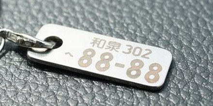 和泉ナンバーのキーホルダー（拡大）